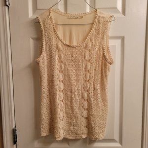 Crochet Lace Sleeveless Blouse